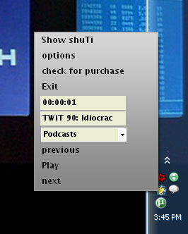 shuTi - taskbar menu